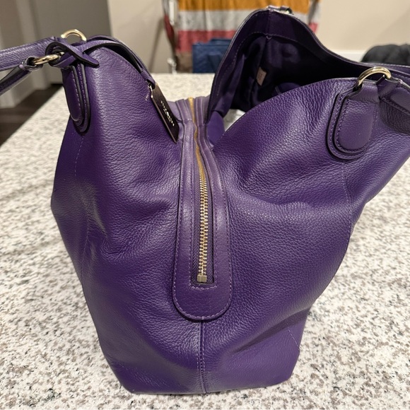 Coach Purple Leather Handbag - Picture 3 of 16